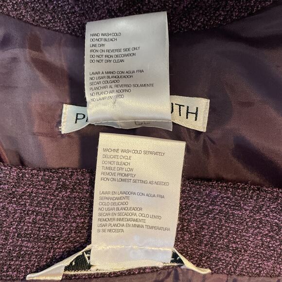 PLAZA SOUTH Women's 14 Jacket Skirt 2-Piece Suit Set 3/4 Sleeve PURPLE BLACK - Picture 14 of 16